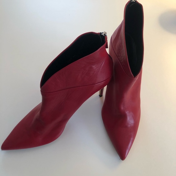 Grigiarancio Red Booties Made in Italy Size 8.5 - Picture 10 of 11